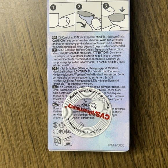 KISS imPRESS Holiday Press on Nails, Design, Yule Be Happy, Pink,, 30 Count bow - Picture 7 of 8